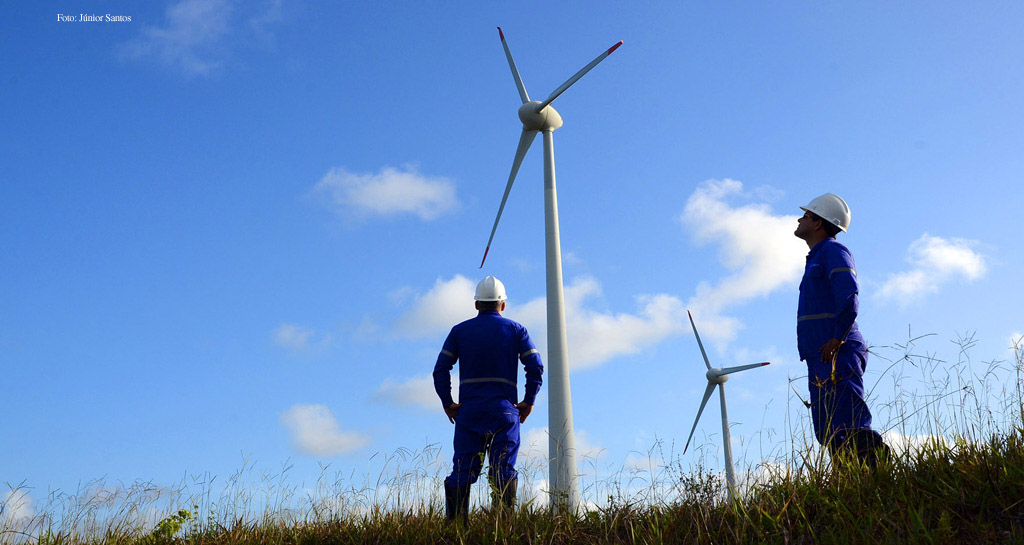Território potiguar é líder nacional na produção de energia proveniente dos ventos (Foto: Júnior Santos) 