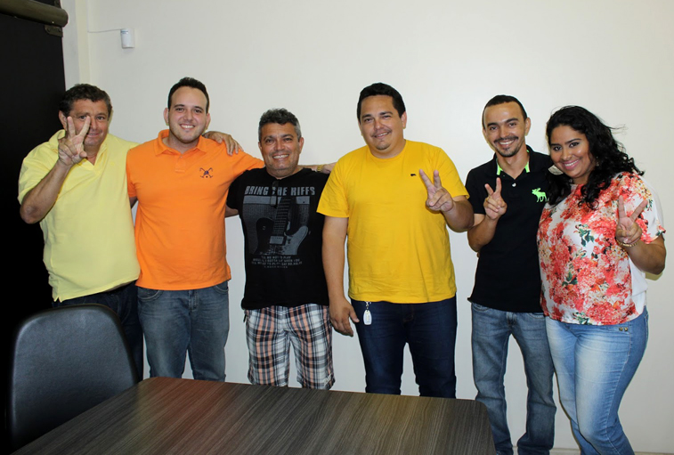 Grupo governista: Antônio Carlos, "Netinho Cunha", Aldo Dantas, Duarte Júnior, Renan Souza e Rebeca Melo (Foto: Jailton Rodrigues)