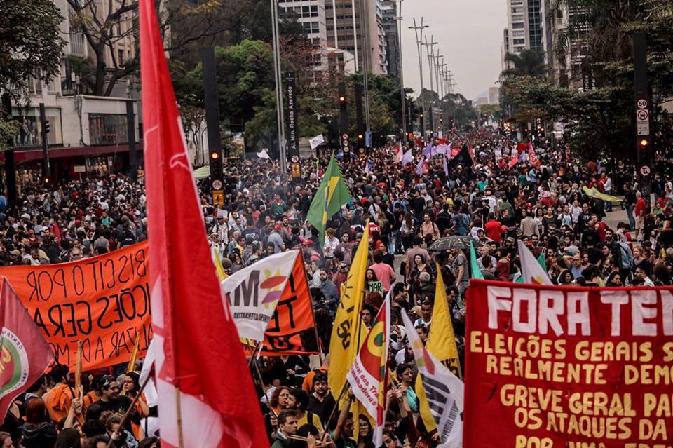 Movimentos nas ruas de São Paulo pedem convocação de eleições (Foto: Mídia NINJA)