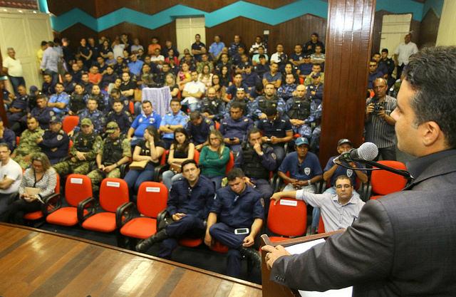 prefeito Francisco José Junior (PSD) participou do momento e saudou os guardas civis municipais