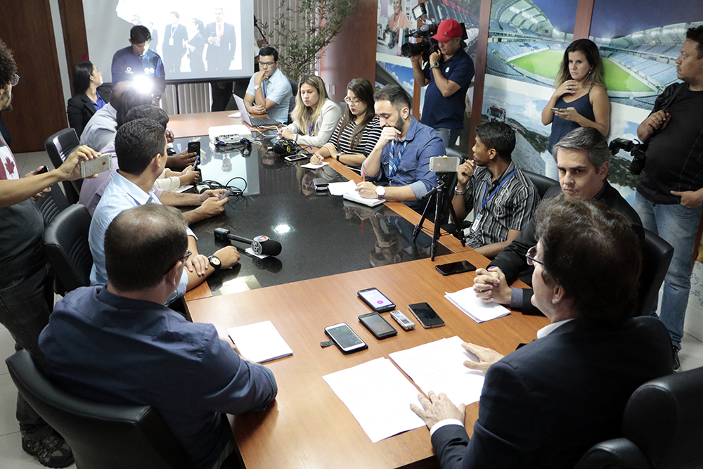 Encontro com a imprensa foi na Governadoria