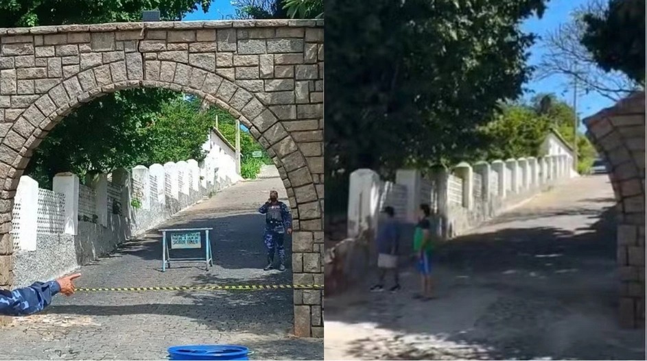 aro do santuário apos o acidente